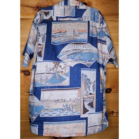 Gitman Bros Vintage Postcard Camp Blue Men Size XXL Made in USA - Picture 15 of 16